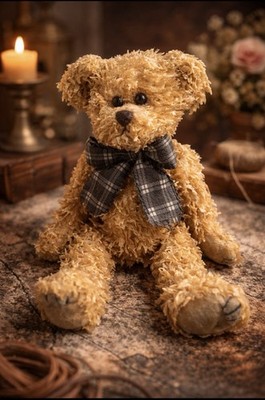 Teddy Bear Dipped In Wax Tan Like  New