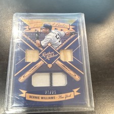 Panini 2019 Leather & Lumber Bernie Williams LLT-BW Holo Gold /25 Yankees