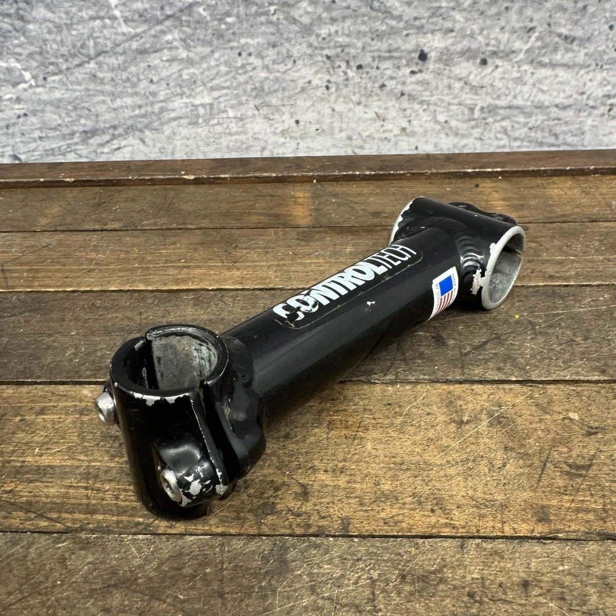 Vintage Control Tech Bike Stem 1 1/8 Threadless 25.4 Clamp Black