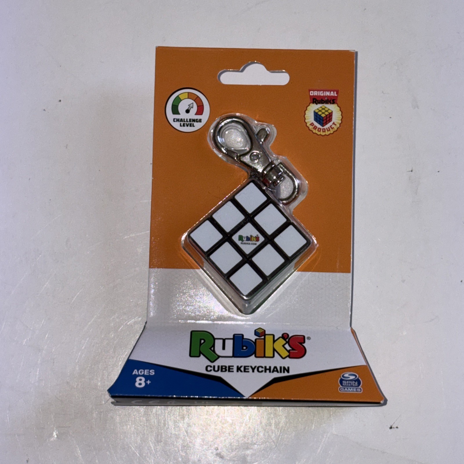 Spin Master Rubik's Cube Puzzle Keychain Multicolored 1 pc