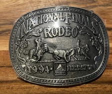 Advertising Hesston NFR National Finals Rodeo Belt Buckle Agco 1994
