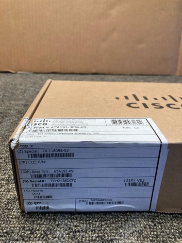 Cisco ATA191-3PW-K9 Ersatz für SPA112 Multiplattform Analog Terminal Adapter - Bild 2 von 4