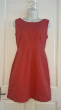 ASOS, Dark Coral Summer Mini Dress With Tie Back Detail, Size 10