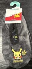 NWT Pikachu X Primark Slipper Socks/ Footlet Kids Boys Ages 7-10 Size 12.5-4