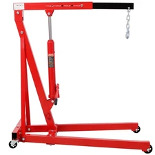 1500 LB Folding Engine Hoist Cherry Picker, Heavy Duty Steel Shop Crane Lift