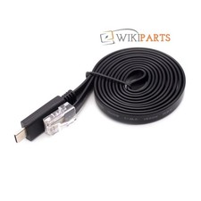 USB-C to RJ45 Console Cable Flat Black for Cisco Router Switch Networking 1.5M