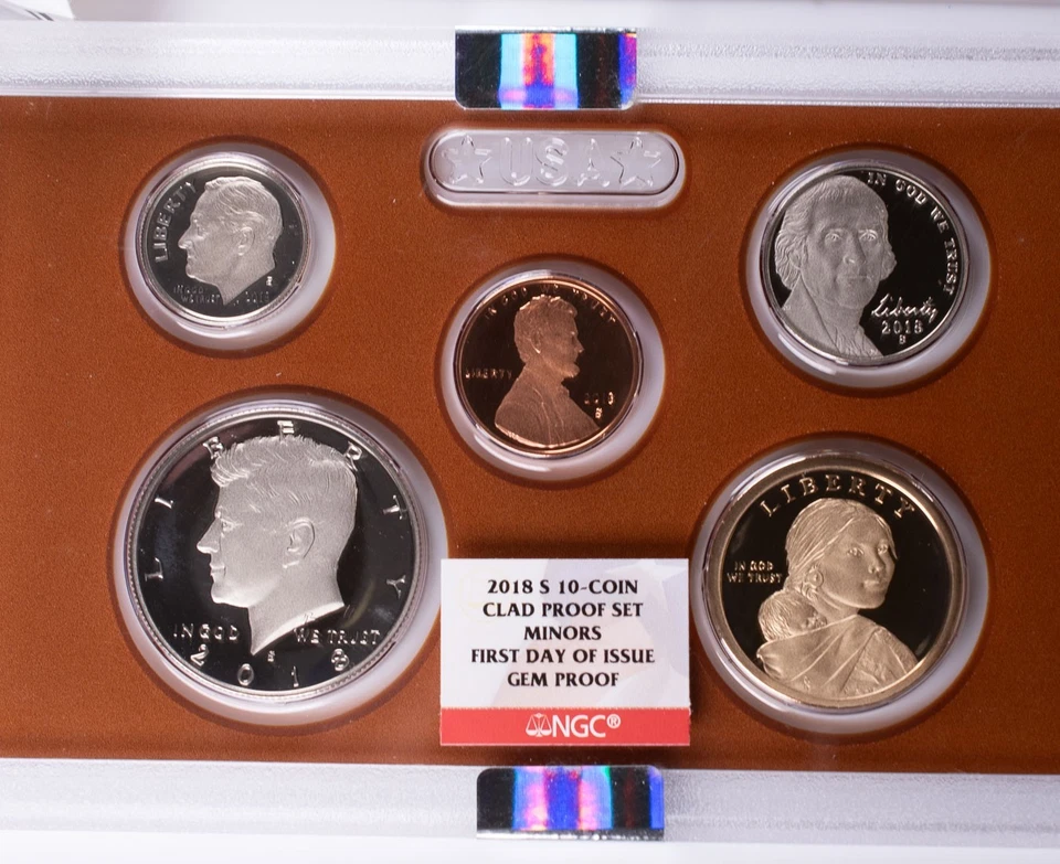 NGC GEM Proof FDOI 2018-S U.S. Mint Clad Proof Set OGP COA  - Image 3 of 4