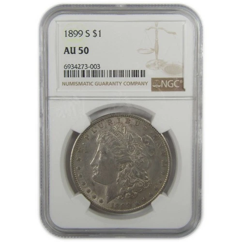 1899 S Morgan Dollar AU 50 NGC Silver $1 Coin SKU:I22003