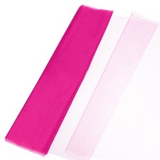 19" by 5.5 Yard Tulle Fabric Backdrop Curtains for Decor Wedding Rose Red