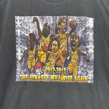 Los Angeles Lakers The Dynasty Will Rise Again T-Shirt Size 2XL alstyle Tag KOBE