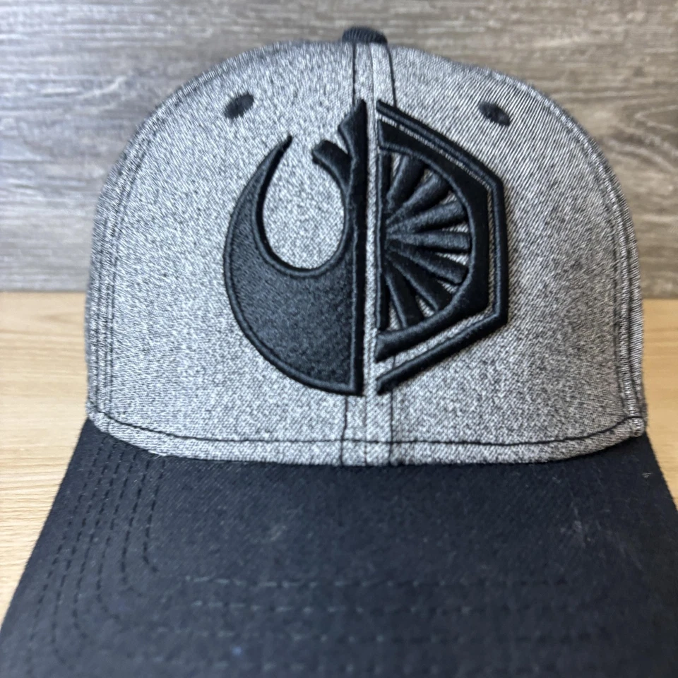 星球大战帽子合身男式均码灰色黑色 Rebel First Order 刺绣 — 第 2/4 张图片