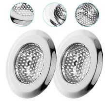 2pcs Stainless Steel Sink Strainer Basket Kitchen Filter Hair Catcher Drain
