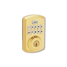 Kwikset Powerbolt Polished Brass Zinc Electronic Deadbolt 992500-001