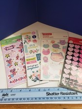 Lot of miscellaneous stickers - kids crafts journals rewards cute hearts