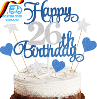 Tortendeko Happy 26Th Birthday Deko Kuchen Topper 26. Geburtstag Frau, Cake Topp
