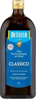 De Cecco Classico Extra Vergines Olivenöl, 1 Liter, Kaltgepresst+Polpa 400g