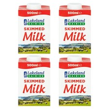 Lakeland Dairies UHT Skimmed Milk 500ml x 4