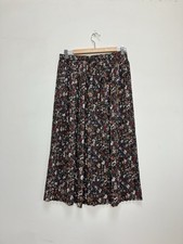 Charlotte Halton Pleated Midi Skirt Size UK 10 Floral Vintage Style Grandmacore