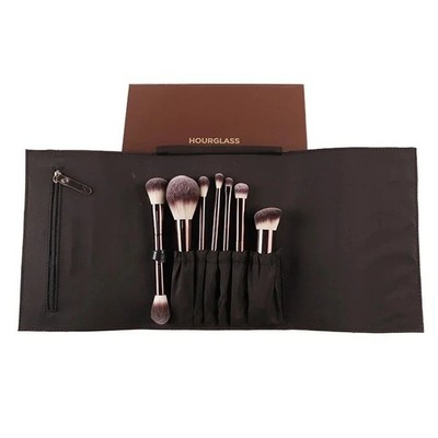 Sanduhr Vegan Reise Make-up Pinsel Set mit Etui 7 Teile