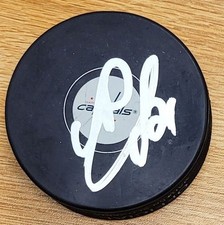 Autographed ALIAKSEI PROTAS  Washington Capitals Hockey Puck w/COA