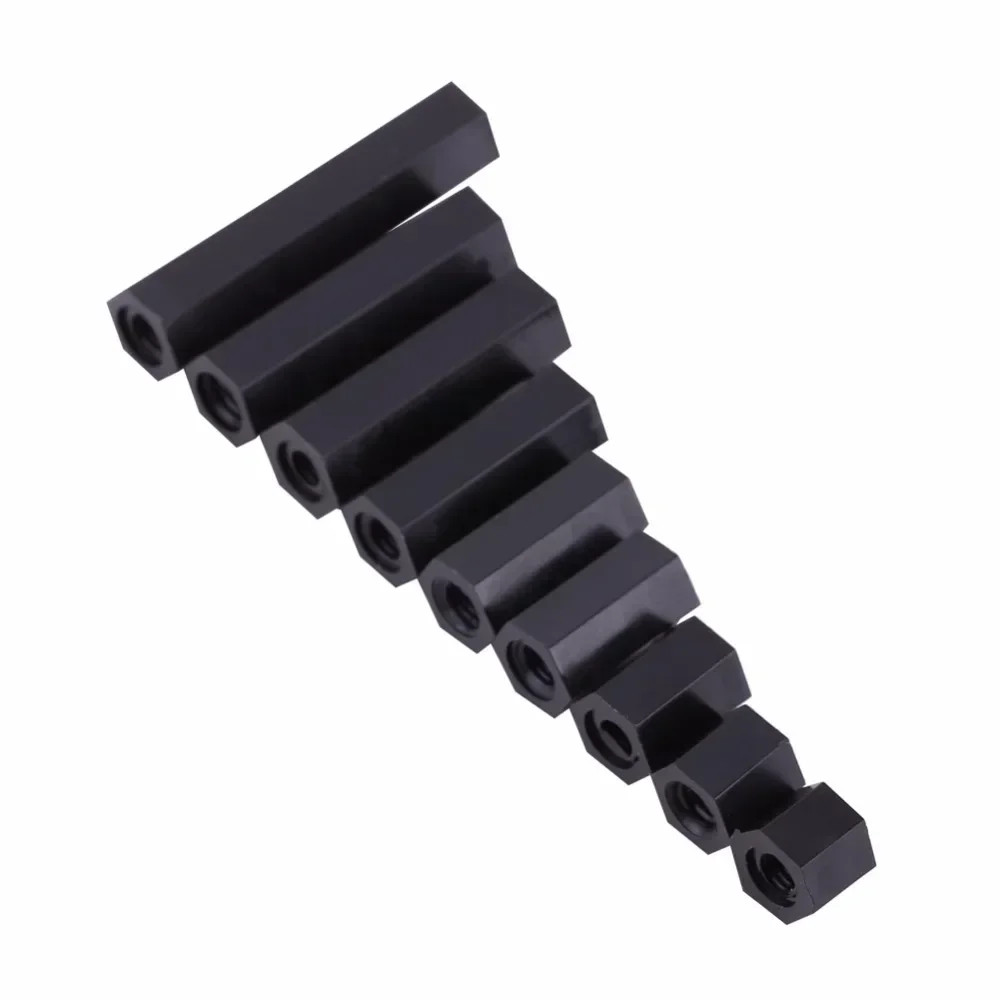 50Pc M3 M4 Female Hex Threaded Spacer Standoff PA66 for Circuit Boards L= 6-40mm