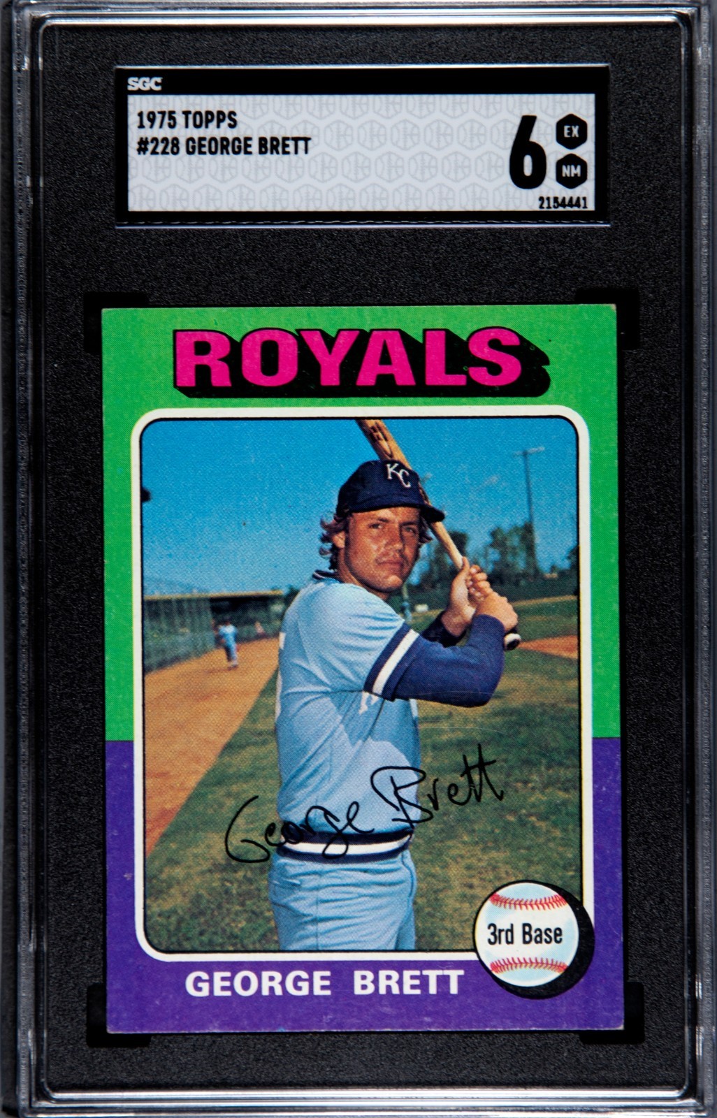 1975 Topps #228 George Brett Rookie SGC 6 EX-MINT RC