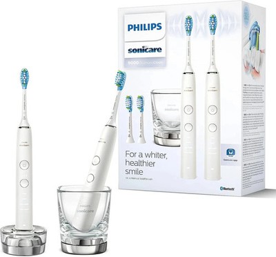 Philips Sonicare DiamondClean Elektrische Zahnbürste 2-Pack Weiß (HX9914/62)