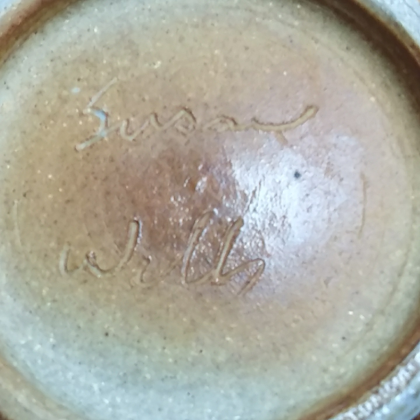 Handmade Studio Dish 6" Asian Bowl Signed Susan Wills Ceramic Pottery