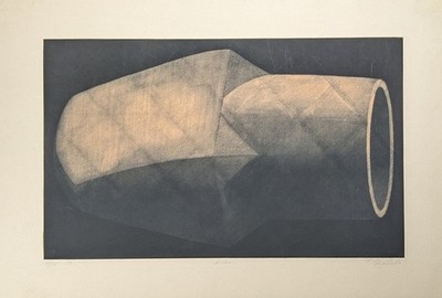 Edward Shalala, Abstrakte Geometrische Figur, Radierung, signiert, num., 1973