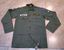 Vtg 50s Fruit of the Loom Korean War Mens S Sanforized OG107 Field Shirt Shirt 