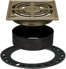 Kerdi-Drain Contour Shower Grate Kit with Integrated Slope Bonding Flange - Idea