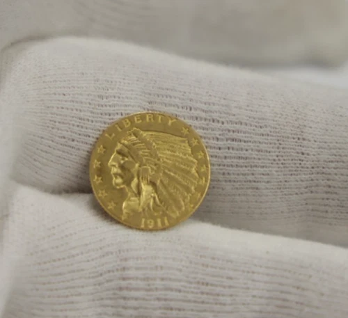 1911 US 2 1/2 Indian Gold Piece AU