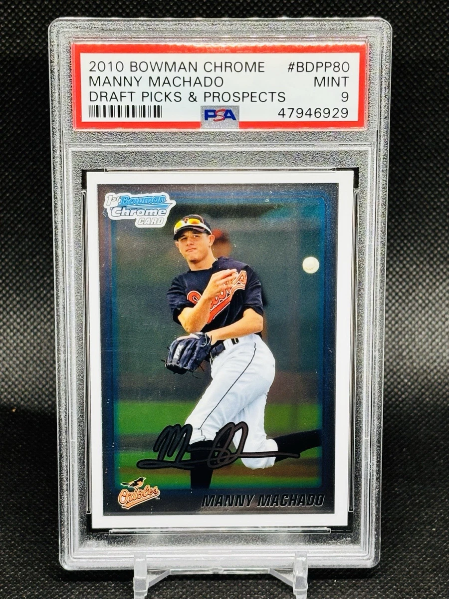 Bowman Manny Machado 2010 Season Baseball Sports Trading Cards