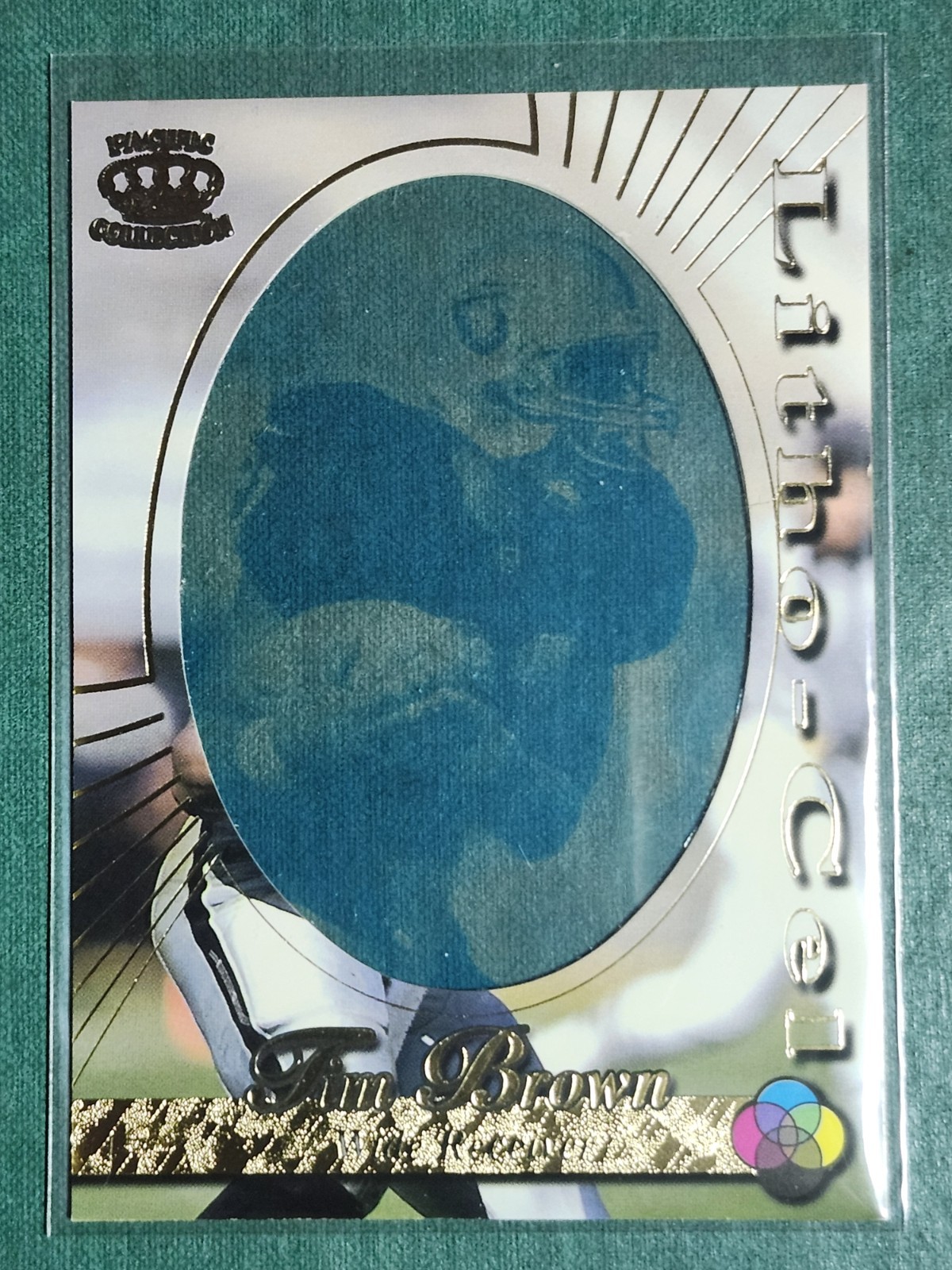 Pacific 1996 Litho-Cel Football Insert Tim Brown #CEL-73 Oakland Raiders