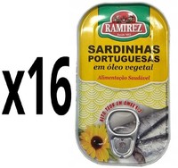 Ramirez Portugiesische Sardinen Dosen 125 G X16 PflanzenöL Fisch MeeresfrüChte