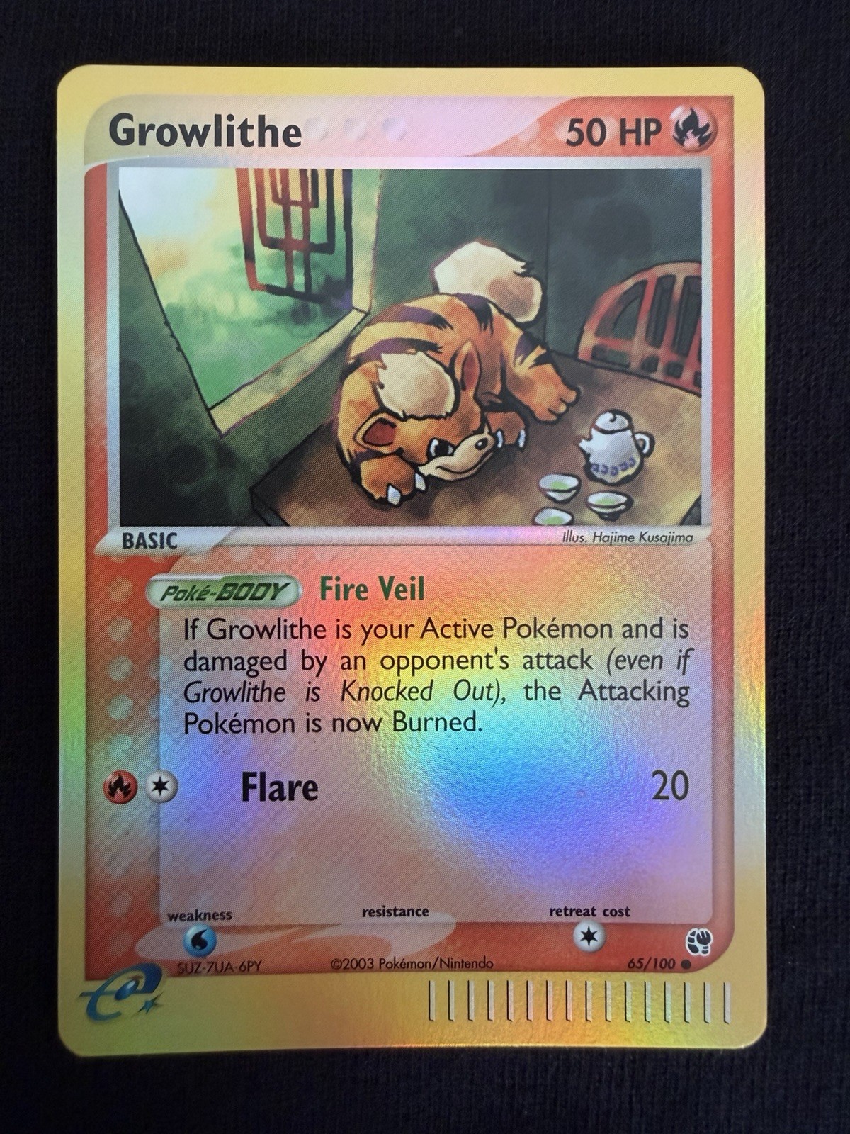 Pokémon TCG Growlithe EX Sandstorm 65 Reverse Holo Common