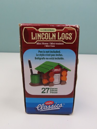 Original Lincoln Logs Mini Home 27 PC Building Set Mini Classics Real Wood Logs - Picture 4 of 7