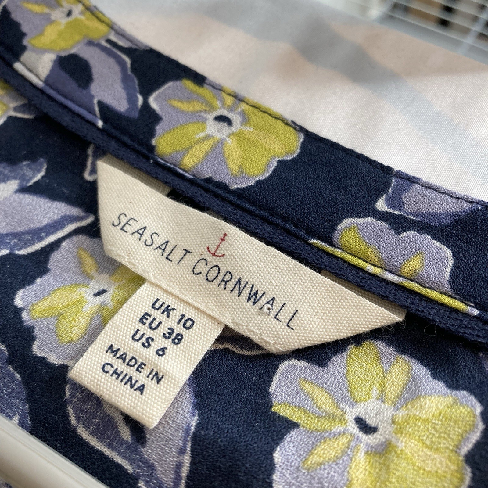 Seasalt Cornwall Women's Floral Colarossi Tiered Tunic Primrose Blouse Size 6 image 6