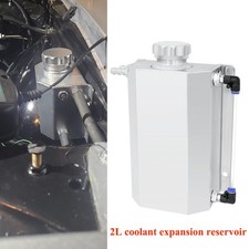 Universal 2l Aluminum Coolant Radiator Overflow Reservoir Expansion Tank Silver Universal 2l Aluminum Coolant Radiator Overflow Reservoir Expansion Tank Silver