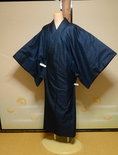Men's Silk Kimono Japanese vintage Robe 132cm 1103