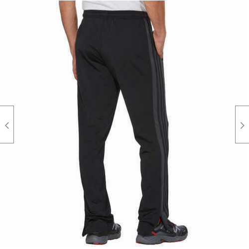 Adidas Men's Trico Zip Pant 3 Stripe Ankle Zip Drawstring, Size XL