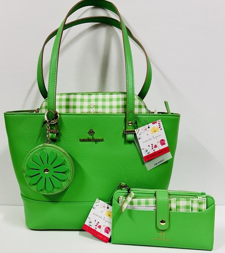 NANETTE LEPORE 4-TEILIGES SET ~ TOTE DOME, UMHÄNGETASCHE, MÜNZBÖRSE & GELDBÖRSE