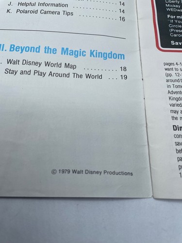 Walt Disney World Guide Magic Kingdom 1979 Park Brochure Souvenir Guide Polaroid - Bild 8 von 9