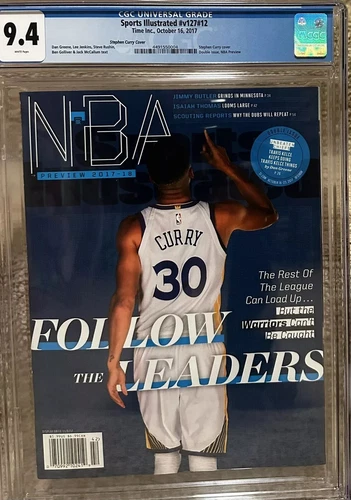 October 16,2017 Stephen Curry Warriors Sports Illustrated Newsstand CGC 9.4