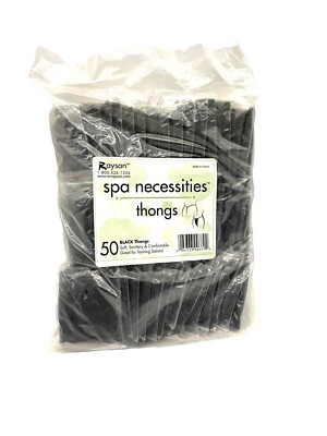 Disposable Ladies Thong Panties Black 50 pk.