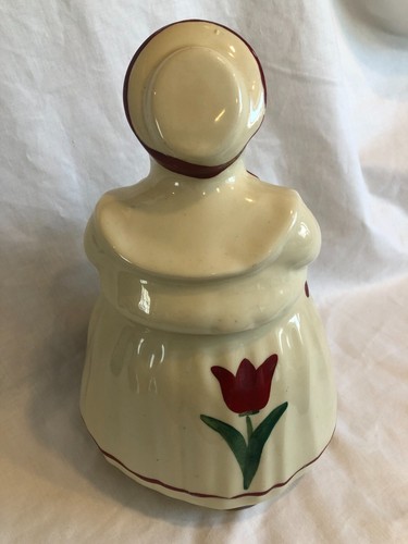 Vintage Shawnee Cooky Dutch Girl & Tulip Kitchen Cookie Jar Pottery USA - Picture 4 of 8