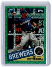 2020 Topps 1985 Chrome Silver Pack Promotion Green Refractor Keston Hiura 17/99