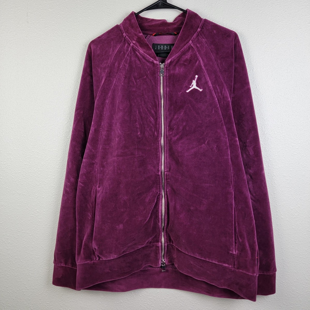 Men's Large Jordan Jumpman Velour Velvet Purple Burgundy Men's Large Jordan Jumpman Velour Velvet Purple Burgundy