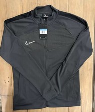 Nike NEW Dry Academy Pro Woven Womens M Gray Black Full Zip Track Jacket BV6932