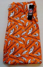 DENVER BRONCOS WOMEN'S SLEEP LOUNGE PANTS PAJAMAS S NWT POLYESTER ORANGE NWT